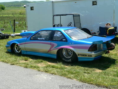 Bright Blue Beretta Drag Car